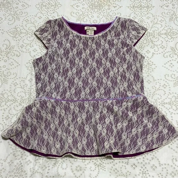 MATILDA Jane lace peplum top size S - Picture 3 of 11